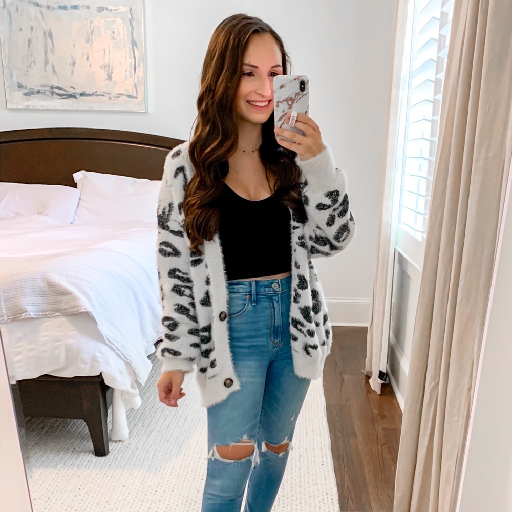 Leopard cardigan size S